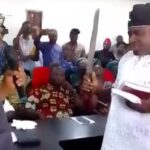 Ekiti Local Government Chairman Swear In Advisers With Ògún Idol and Quran (See Photo)